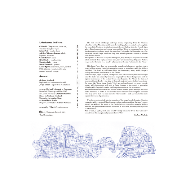 Les Pythons De La Fournaise - L ‘Orchestre du Piton. Limited Edition LP [MALOYA / SÉGA] Wax Thématique #8
