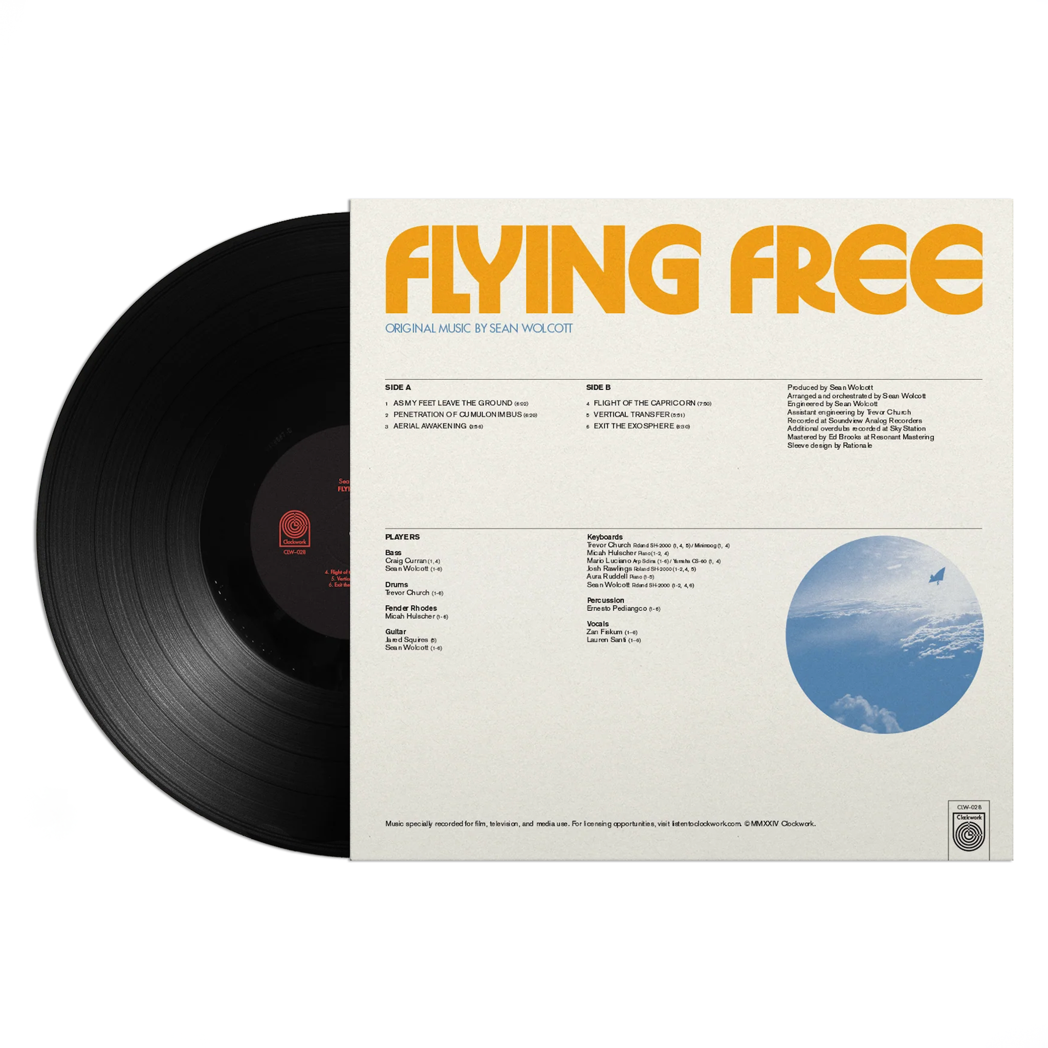 Sean Wolcott - Flying Free LP [JAZZ / FUSION] (Clockwork Records