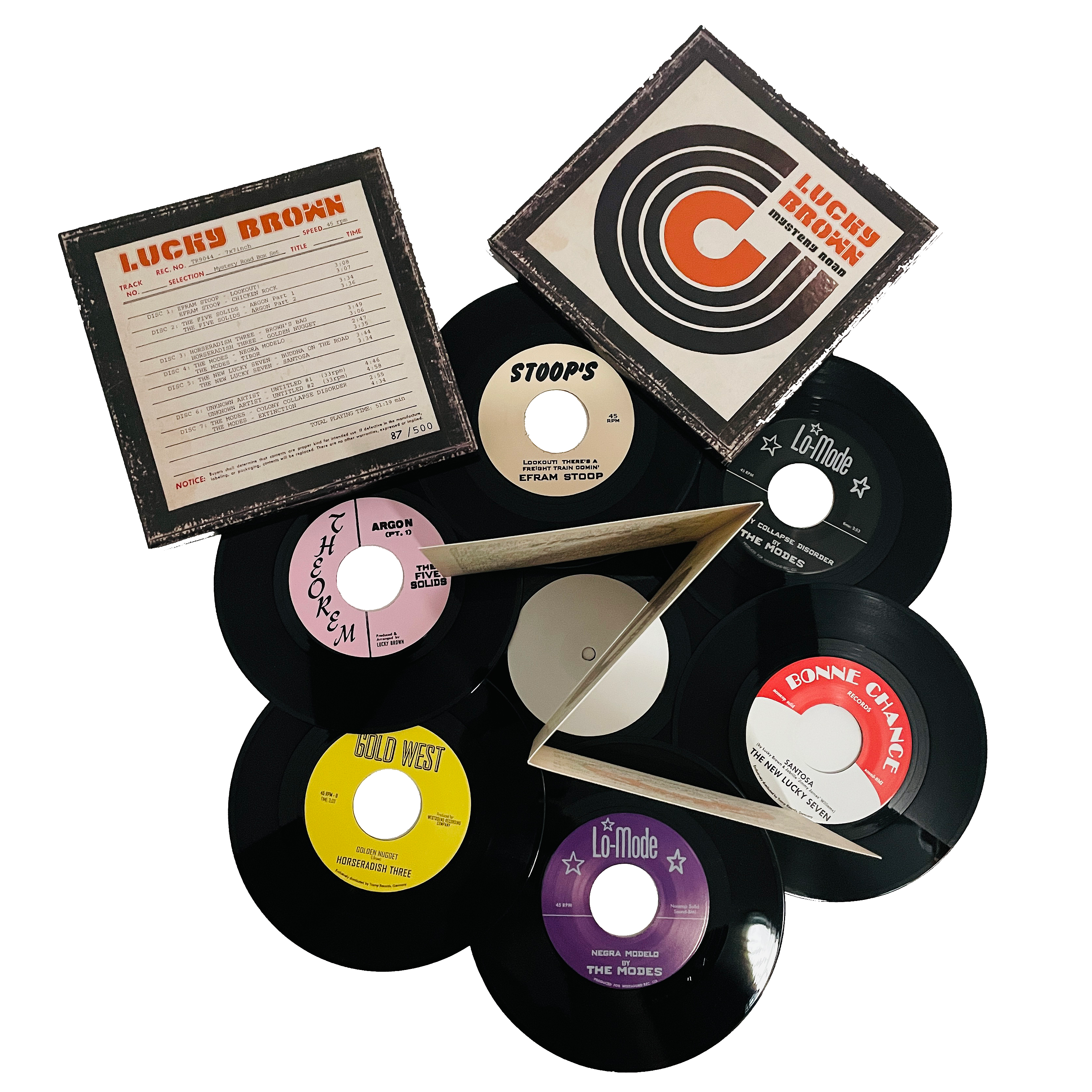 Lucky Brown - 'Mystery Road': 7x7inch Box Set [FUNK / SOUL / BLUES]